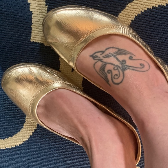 !3 for $25! Gold Ballet Flats Sz 9 - Picture 2 of 6